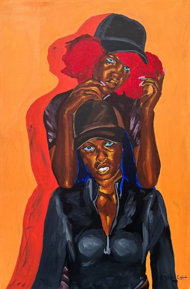 Original Figurative Family Paintings by Emmanuel Akolo