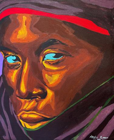 Original Expressionism Portrait Paintings by Emmanuel Akolo