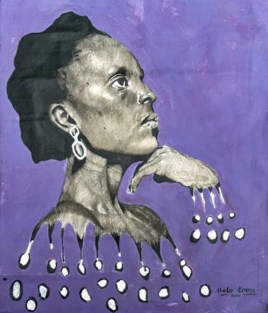 Original Abstract Expressionism Women Paintings by Emmanuel Akolo