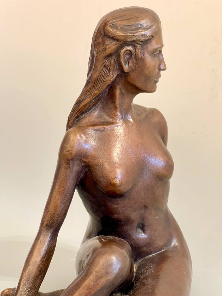 Original Figurative Nude Sculpture by Lisbeth Sabol