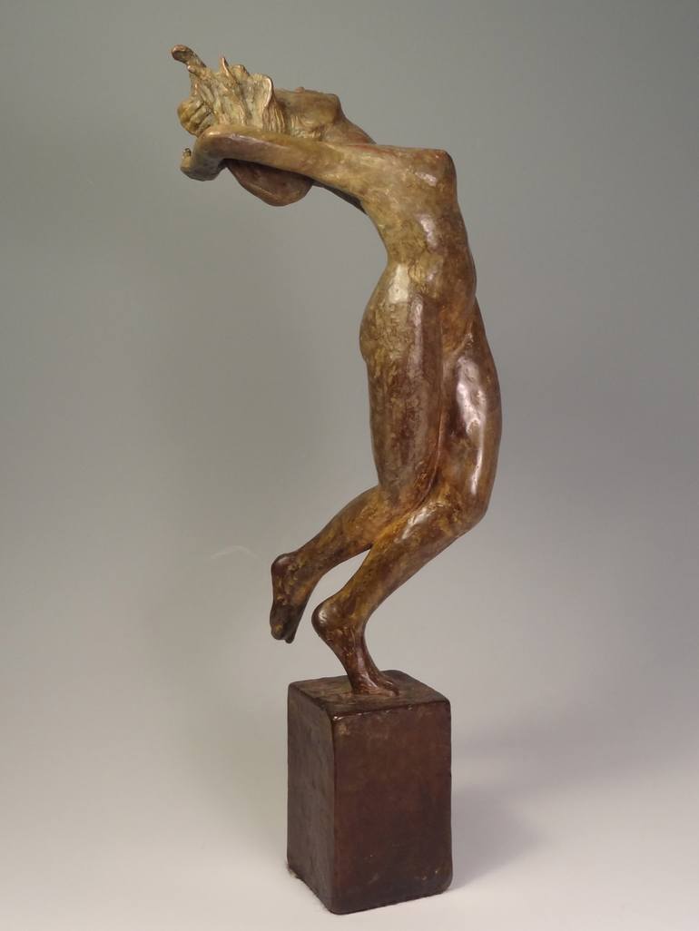 Original Figurative Nude Sculpture by Lisbeth Sabol