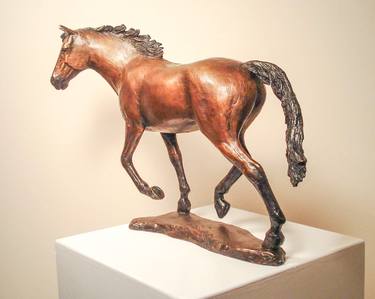 Original Realism Horse Sculpture by Lisbeth Sabol