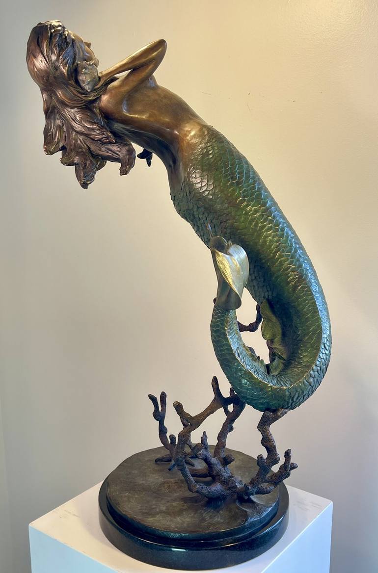 Original Figurative Fantasy Sculpture by Lisbeth Sabol