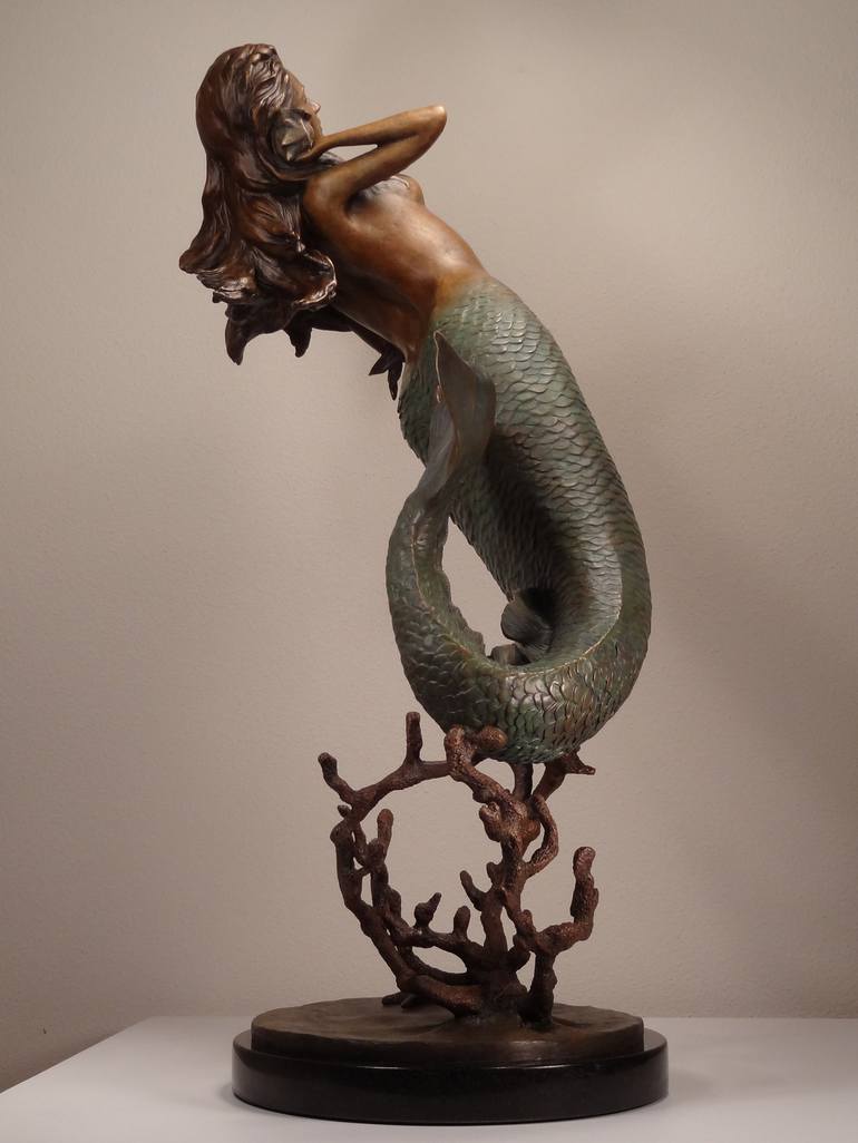 Original Figurative Fantasy Sculpture by Lisbeth Sabol