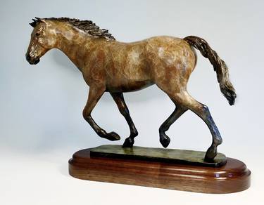 Original Realism Horse Sculpture by Lisbeth Sabol