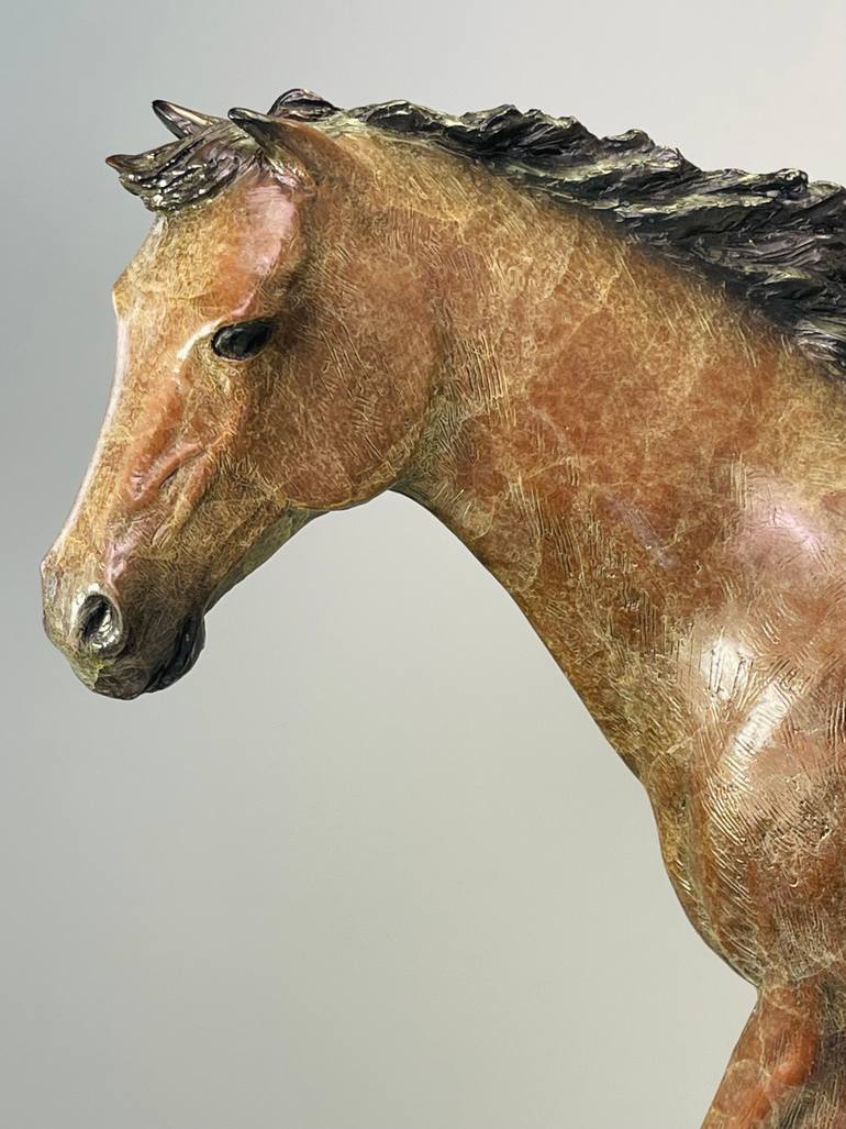 Original Realism Horse Sculpture by Lisbeth Sabol