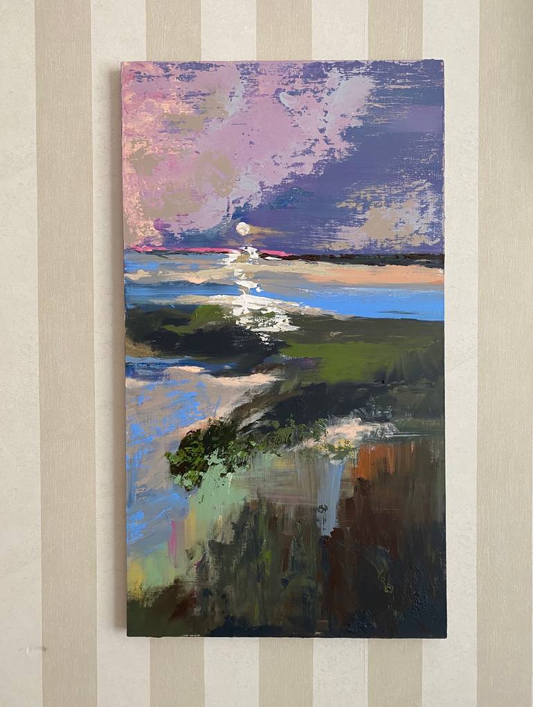 Original Abstract Expressionism Landscape Painting by Oksana Petrova