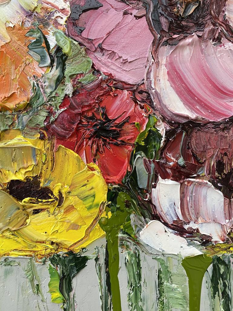 Original Impressionism Floral Painting by Oksana Petrova