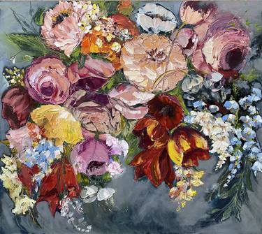 Original Floral Painting by Oksana Petrova