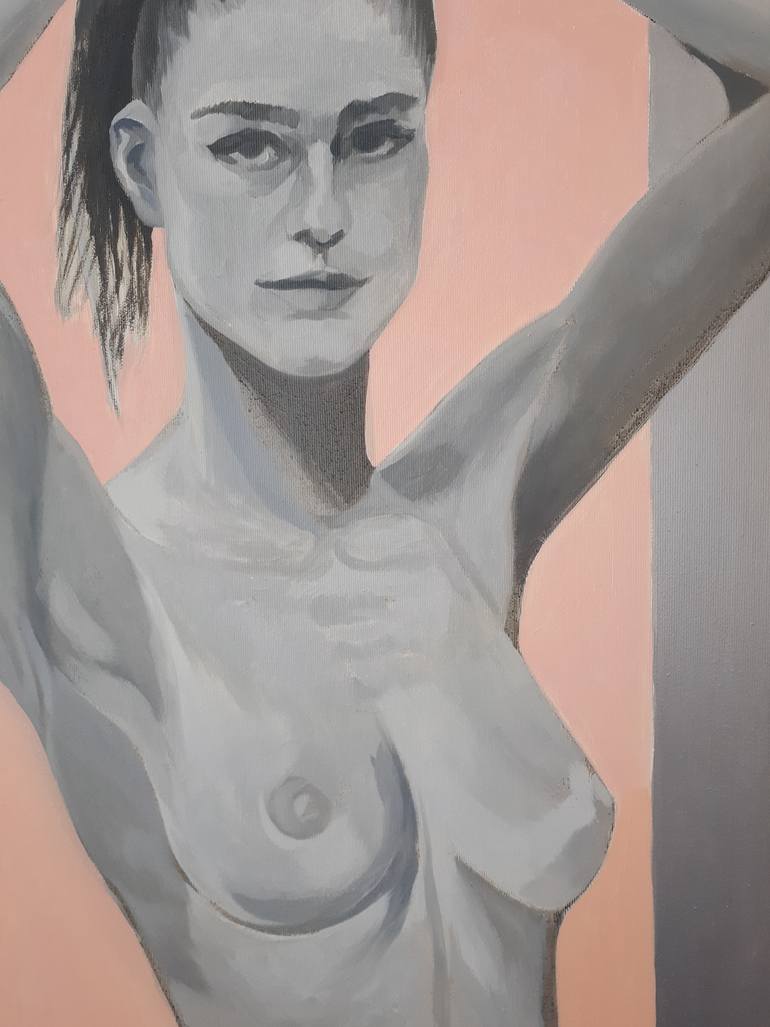 Original Figurative Nude Painting by Mariia Bushuieva