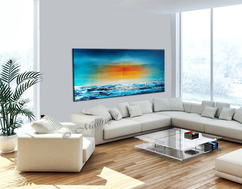 Original Abstract Seascape Painting by maitreyii kumari