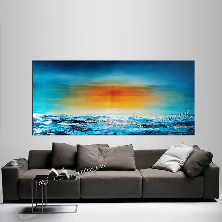 Original Abstract Seascape Painting by maitreyii kumari