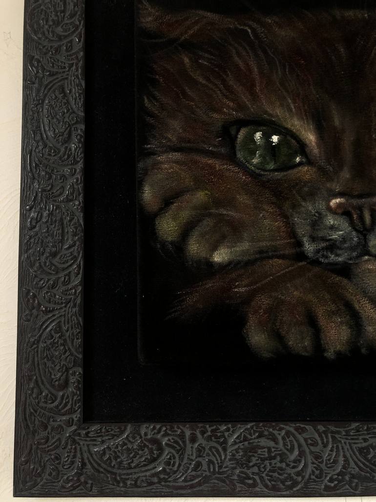 Original Cats Painting by Viktoriia Stativka