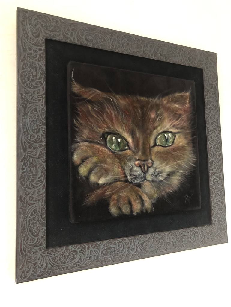 Original Cats Painting by Viktoriia Stativka