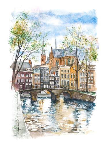 "A canal in Amsterdam" thumb
