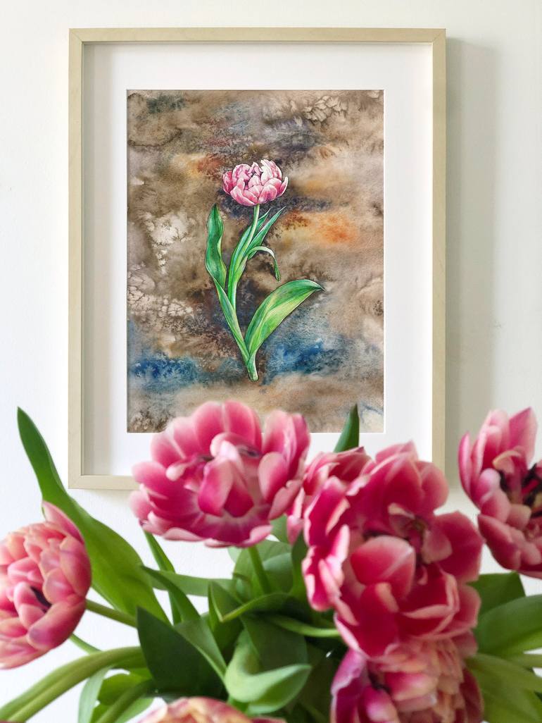 Original Modern Floral Painting by Anna Stakanova