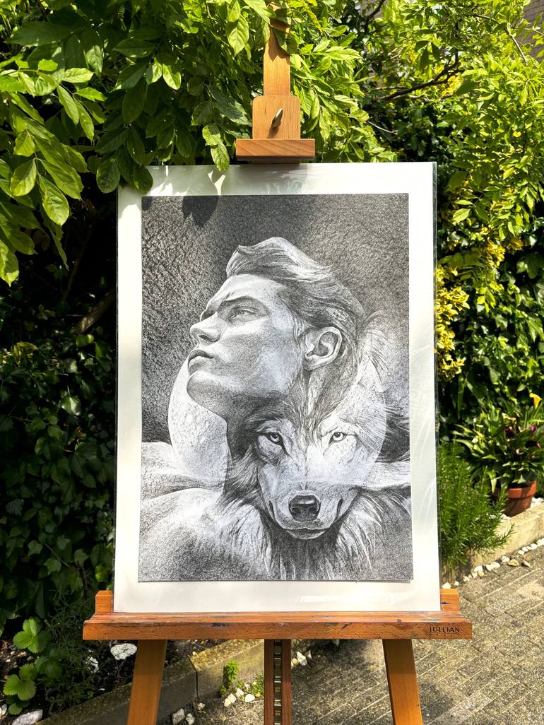 Original Surrealism Animal Drawing by Anna Stakanova