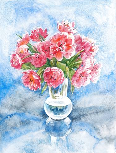 Original Contemporary Floral Painting by Anna Stakanova