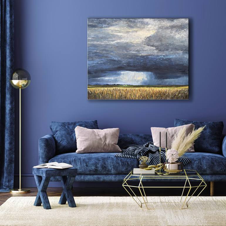 Original Abstract Expressionism Landscape Painting by Anna Stakanova