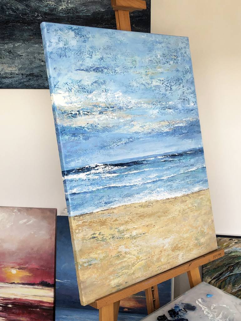 Original Beach Painting by Anna Stakanova