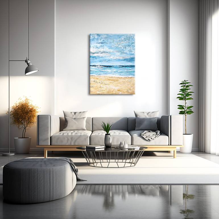 Original Beach Painting by Anna Stakanova