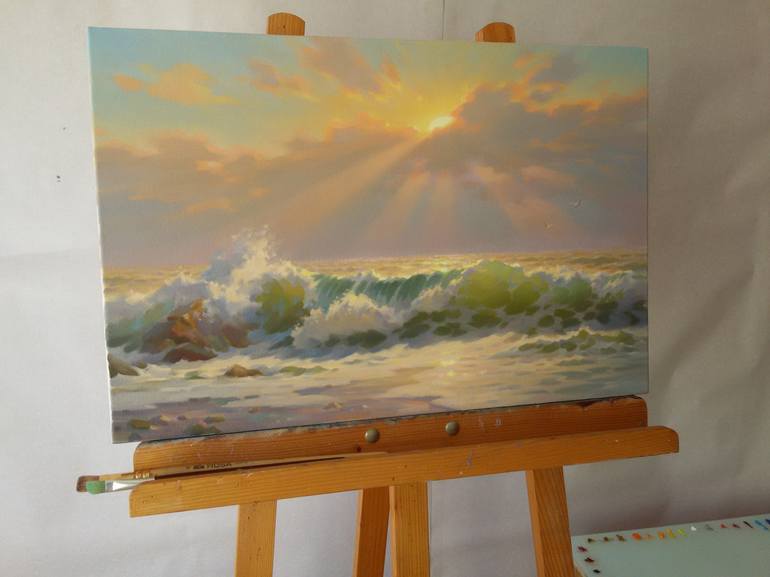 Original Fine Art Seascape Painting by Yuriy Sidorenko