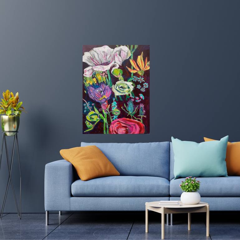 Original Floral Painting by Ulli Schmitt