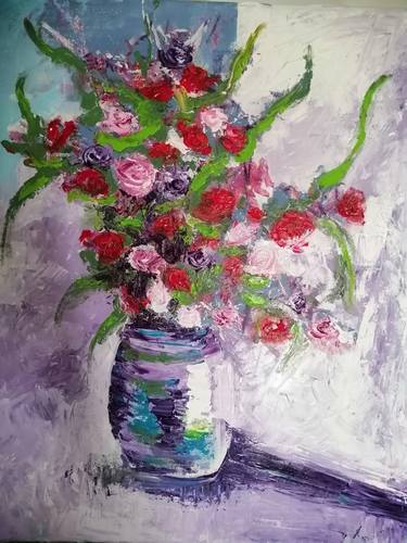 Original Floral Painting by Tatiana Poupkova