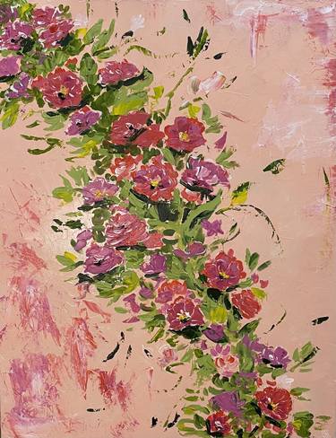 Original Floral Painting by Kristina Belikidou