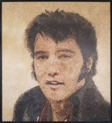 Elvis Aaron Presley - Hand made from wood, Mosaic thumb