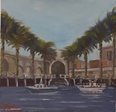 harbour oil painting thumb