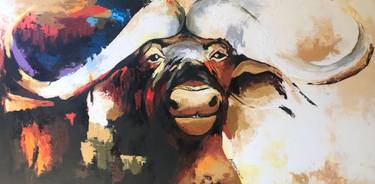 Original Abstract Animal Paintings by Angelo Wasike