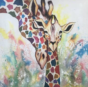 Original Abstract Expressionism Animal Paintings by Angelo Wasike