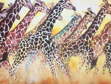 Original Abstract Animal Paintings by Angelo Wasike