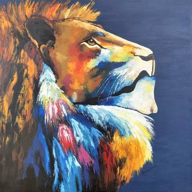 Original Expressionism Animal Painting by Angelo Wasike