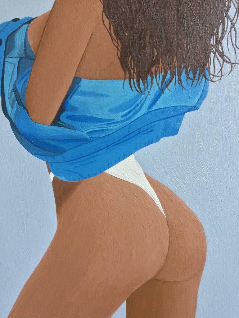 Original Figurative Erotic Painting by Daria Lenivka