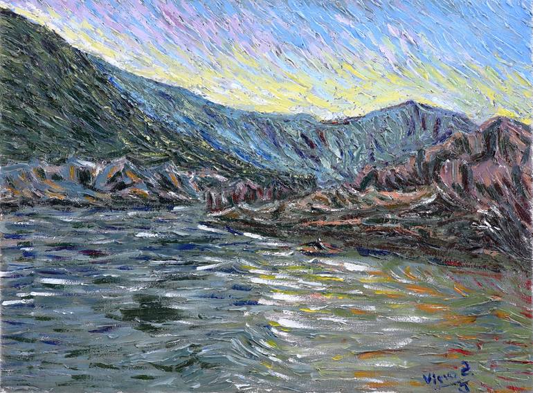 Original Impressionism Landscape Painting by VINOD SADMEK