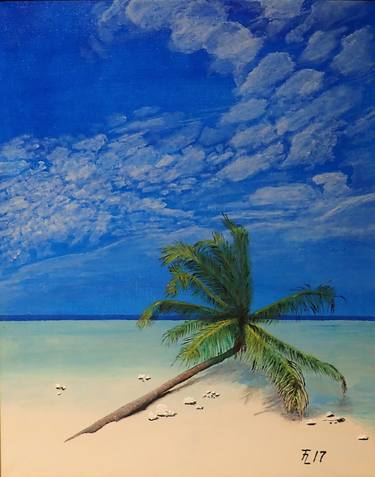 Polynesian Ocean Shore With Palm thumb
