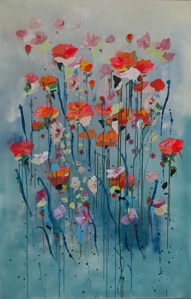 Original Abstract Floral Paintings by Catherine Ruth Church