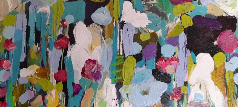 Original Abstract Expressionism Floral Painting by Catherine Ruth Church