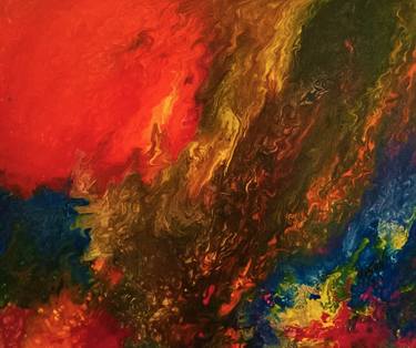 Original Abstract Expressionism Abstract Painting by Guillermo Mason