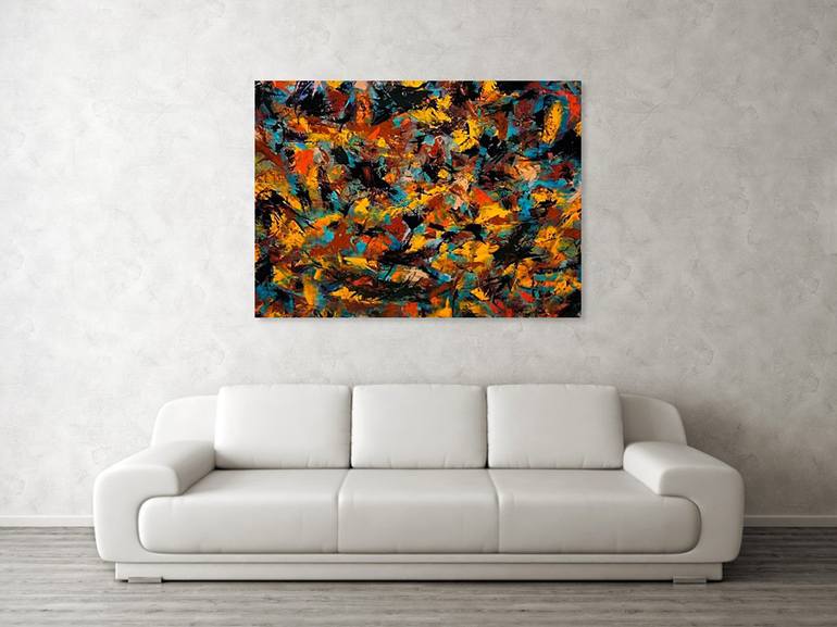 Original Abstract Expressionism Abstract Painting by Guillermo Mason