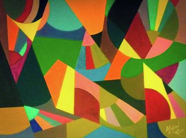 Print of Modern Geometric Paintings by Guillermo Mason
