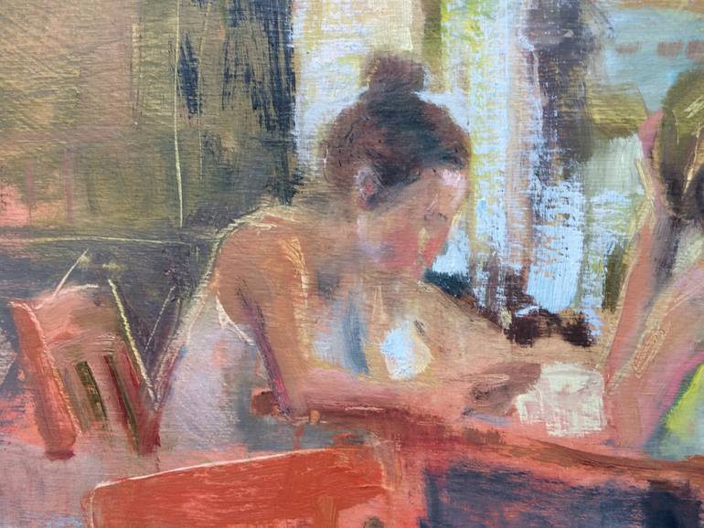 Original Impressionism People Painting by Frances Cockburn