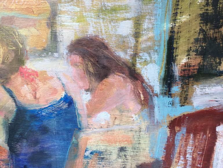 Original Impressionism People Painting by Frances Cockburn