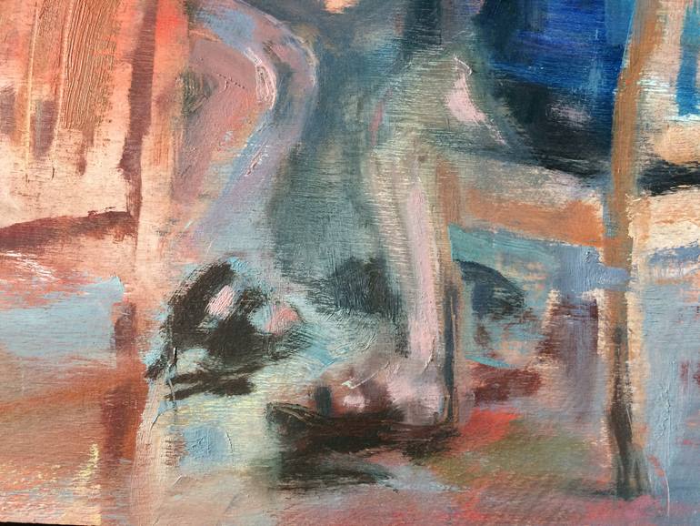 Original Impressionism People Painting by Frances Cockburn