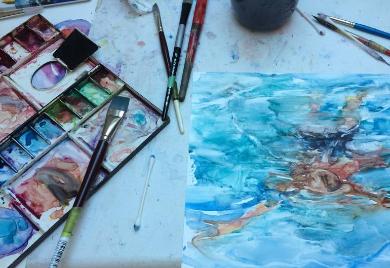 Original Impressionism Women Painting by Frances Cockburn