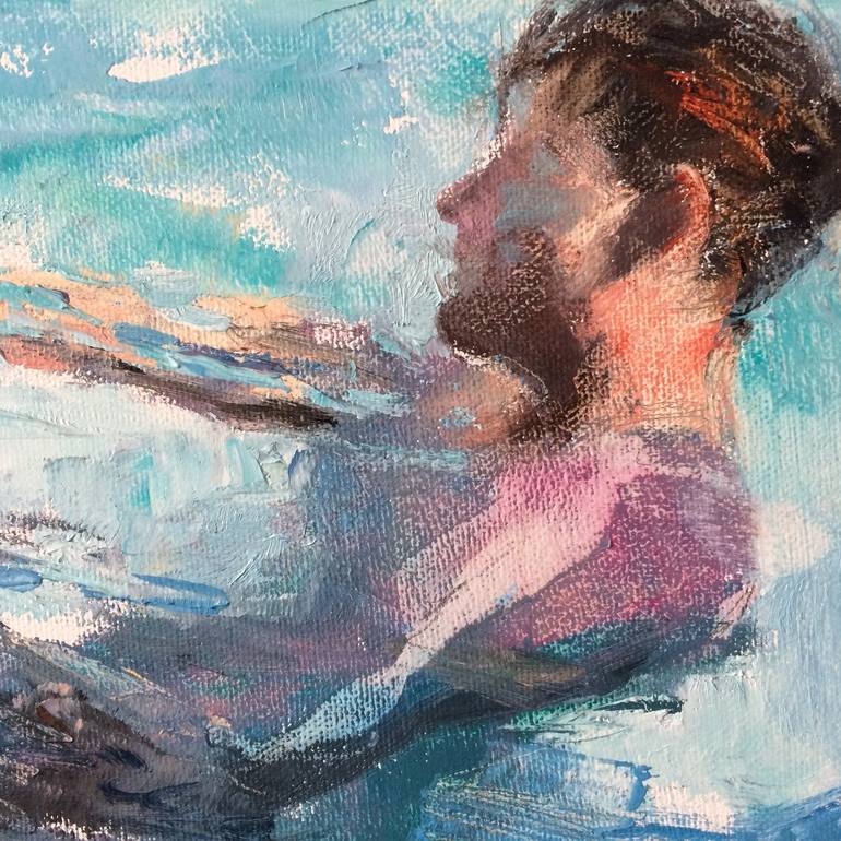 Original Impressionism Men Painting by Frances Cockburn