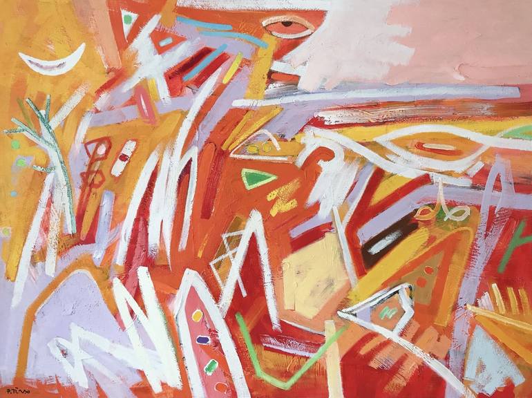 Original Abstract Expressionism Abstract Paintings by Tung Duc Pham