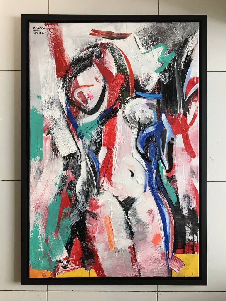 Original Abstract Expressionism Abstract Painting by Tung Duc Pham